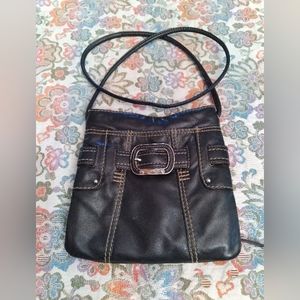 Black Leather Tignanello Crossbody.